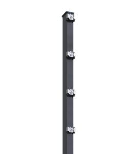 Zaunpfosten 60x40 Anthrazit RAL 7016 Med-Set
