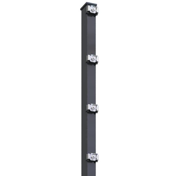 Zaunpfosten 60x40 Anthrazit RAL 7016 Med-Set
