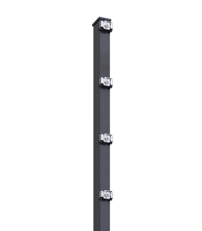 Zaunpfosten 60x40 Anthrazit RAL 7016 Med-Set
