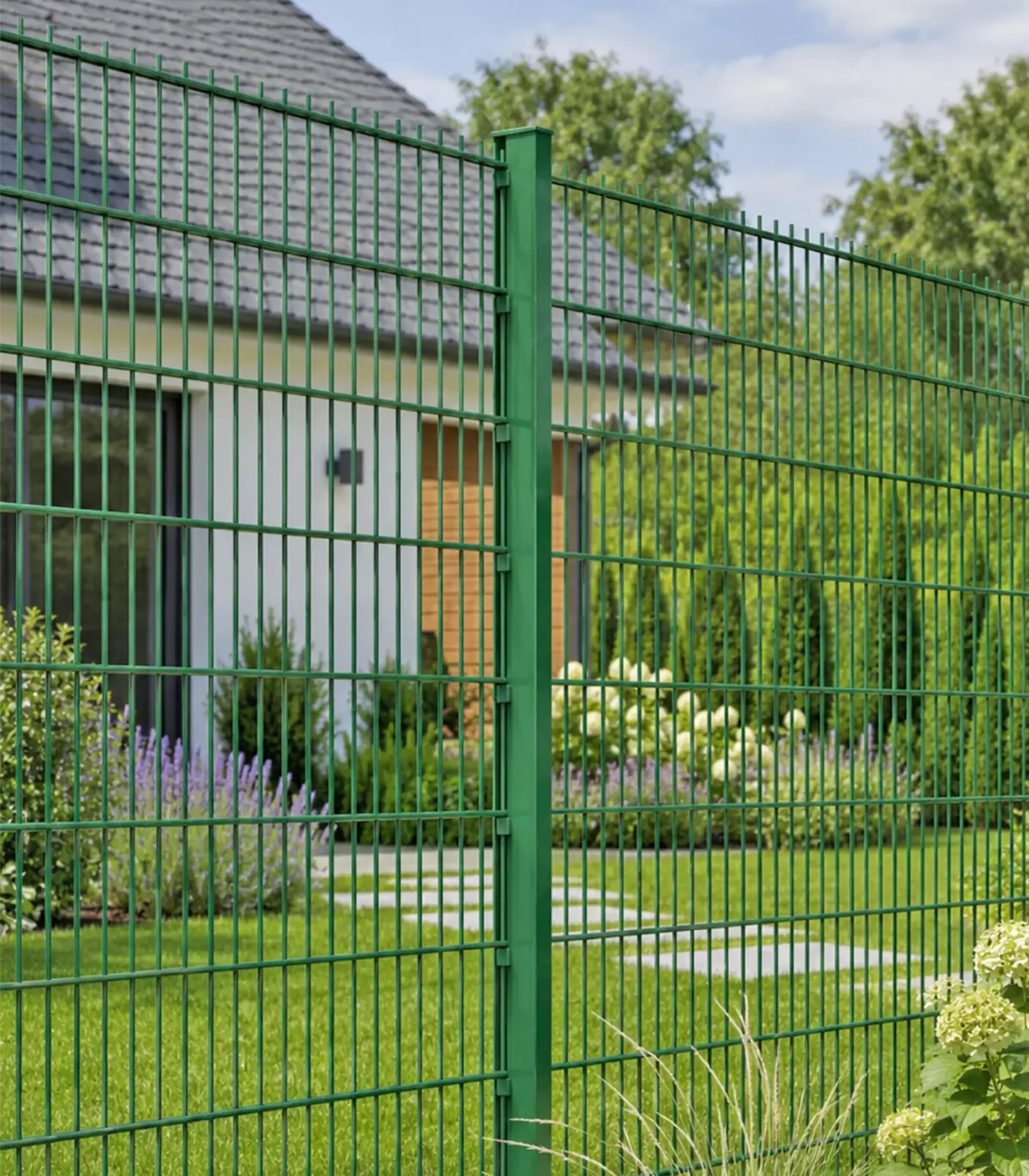 Zaunpfosten 60x40 Grün RAL 6005 (Pro-Set) – Bild 6