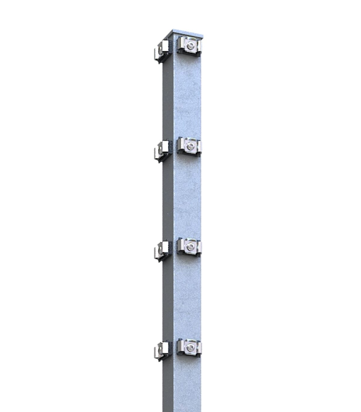 Eckpfosten 60x60 Feuerverzinkt (Med-Set) – Bild 2