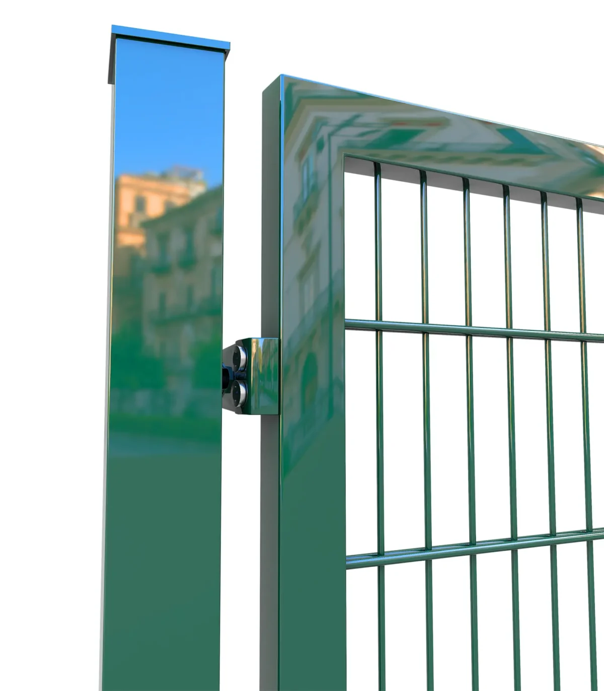 Zweiflügeliges Tor Grün RAL 6005 (Pro-Set) – Bild 6