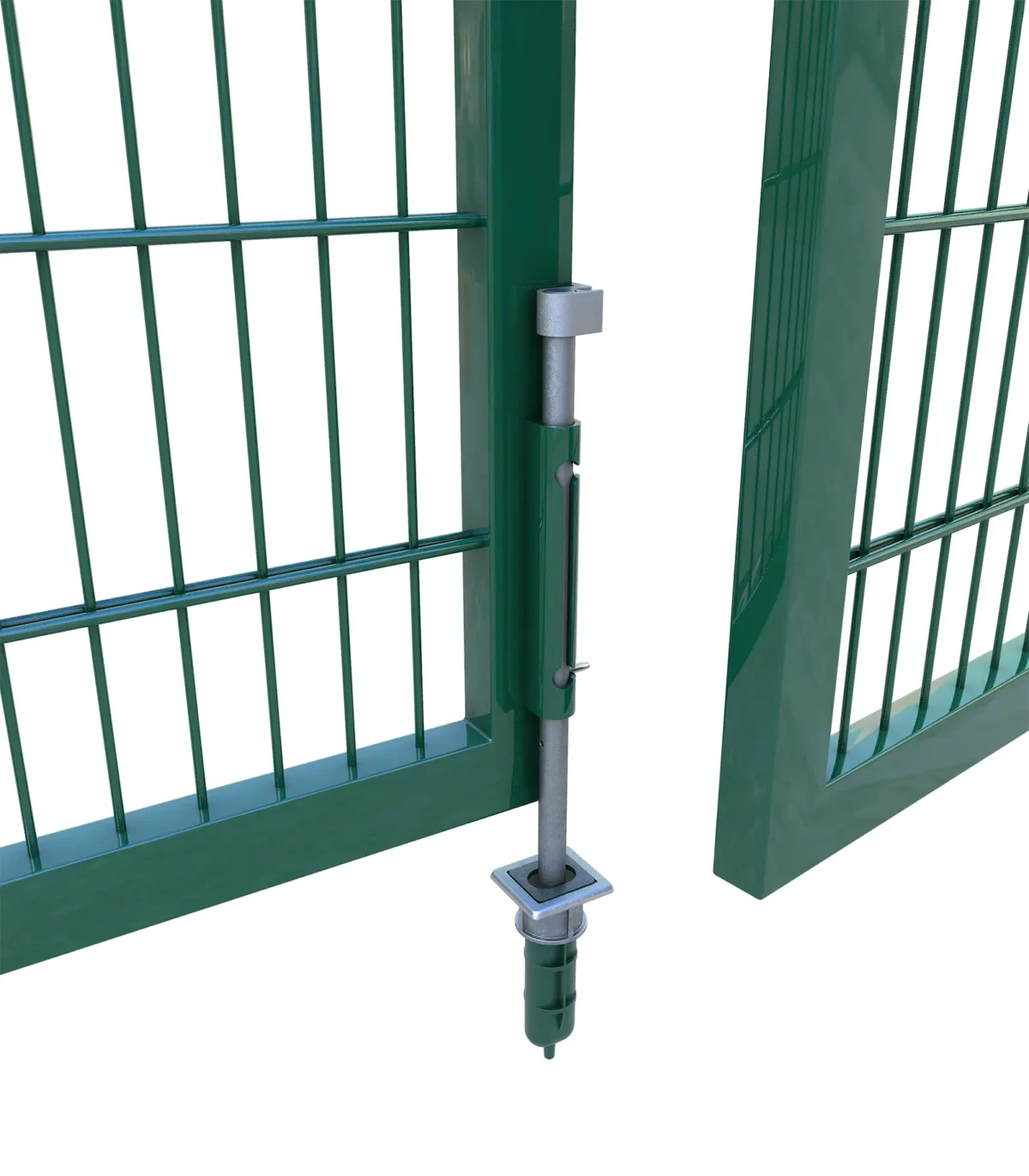 Zweiflügeliges Tor Grün RAL 6005 (Pro-Set) – Bild 7